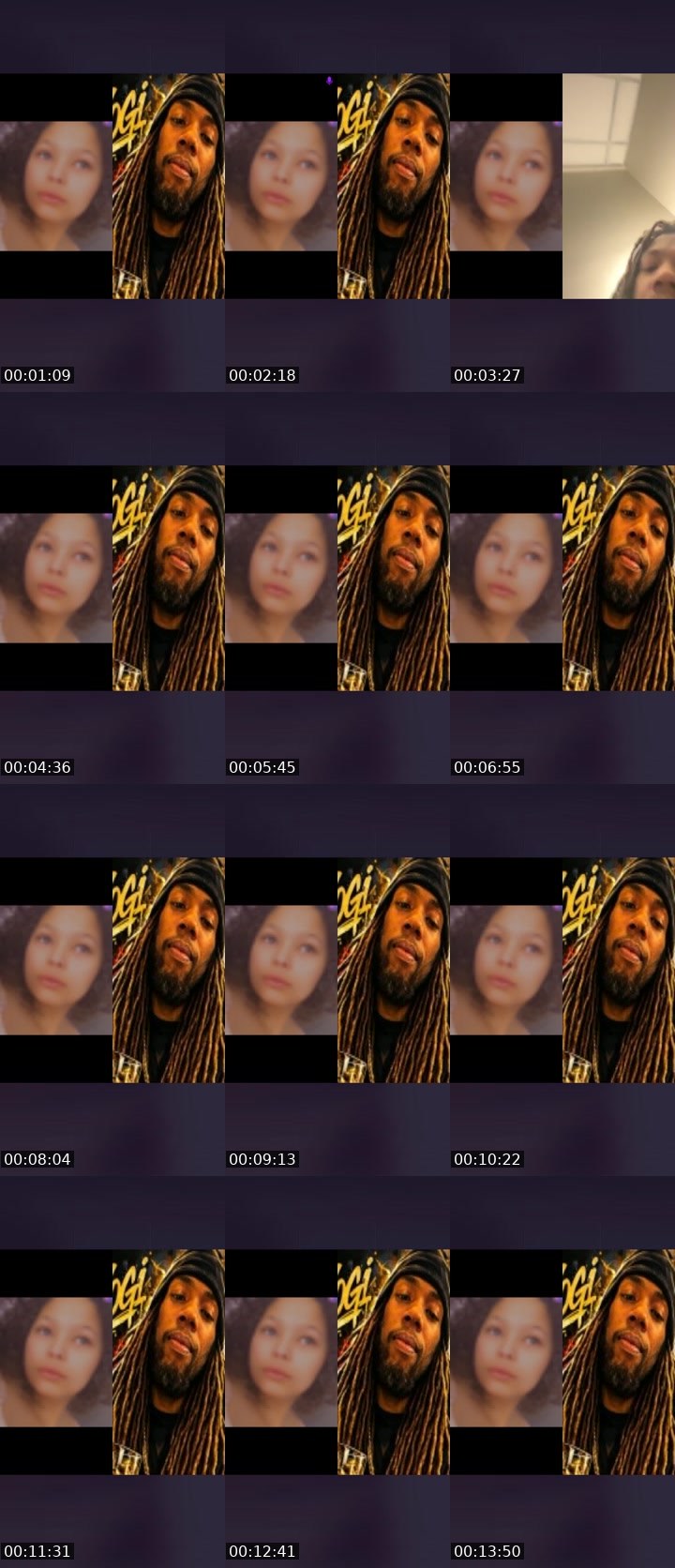 Contact-sheet preview of Starfire 🇮🇹🇯🇲's Liveme recording