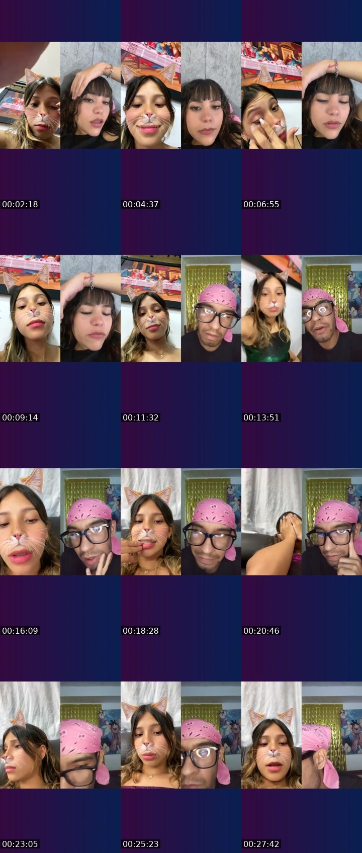 Contact-sheet preview of 👑⃤wily🧸's Liveme recording
