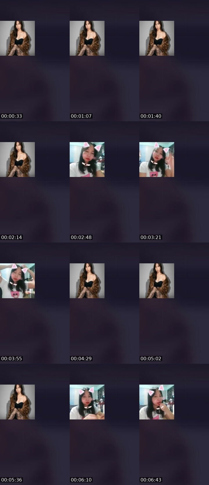 Contact-sheet preview of 🍯𝓡𝚊𝔁's Liveme recording