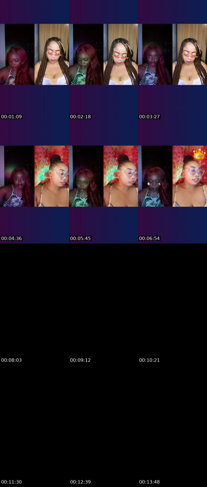 Contact-sheet preview of ✯☞ HAUTIEMAMA🫦🦋's Liveme recording