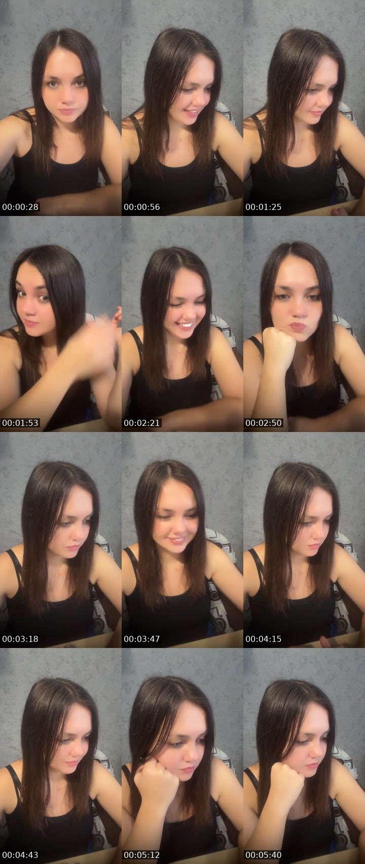 Contact-sheet preview of Nastya KH 😇's Liveme recording