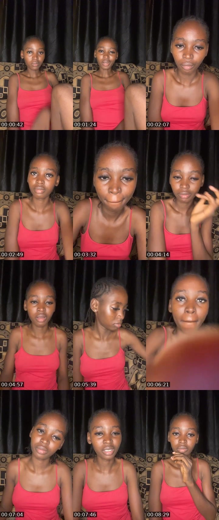 Contact-sheet preview of Esther Maga's Liveme recording