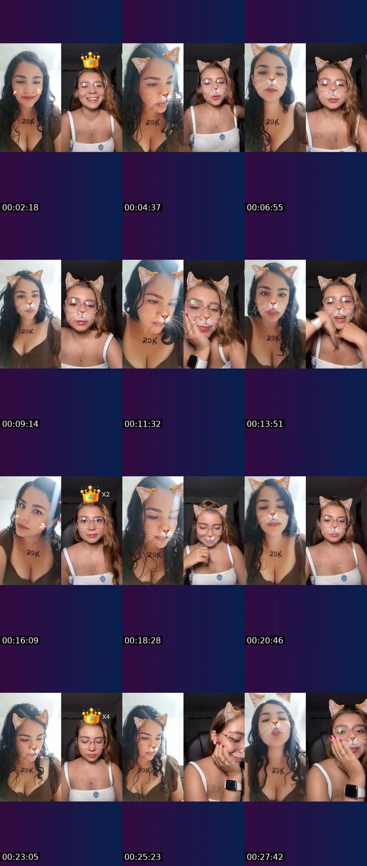 Contact-sheet preview of 🌐20K.Paola🧸👻♥️Ⓡ's Liveme recording