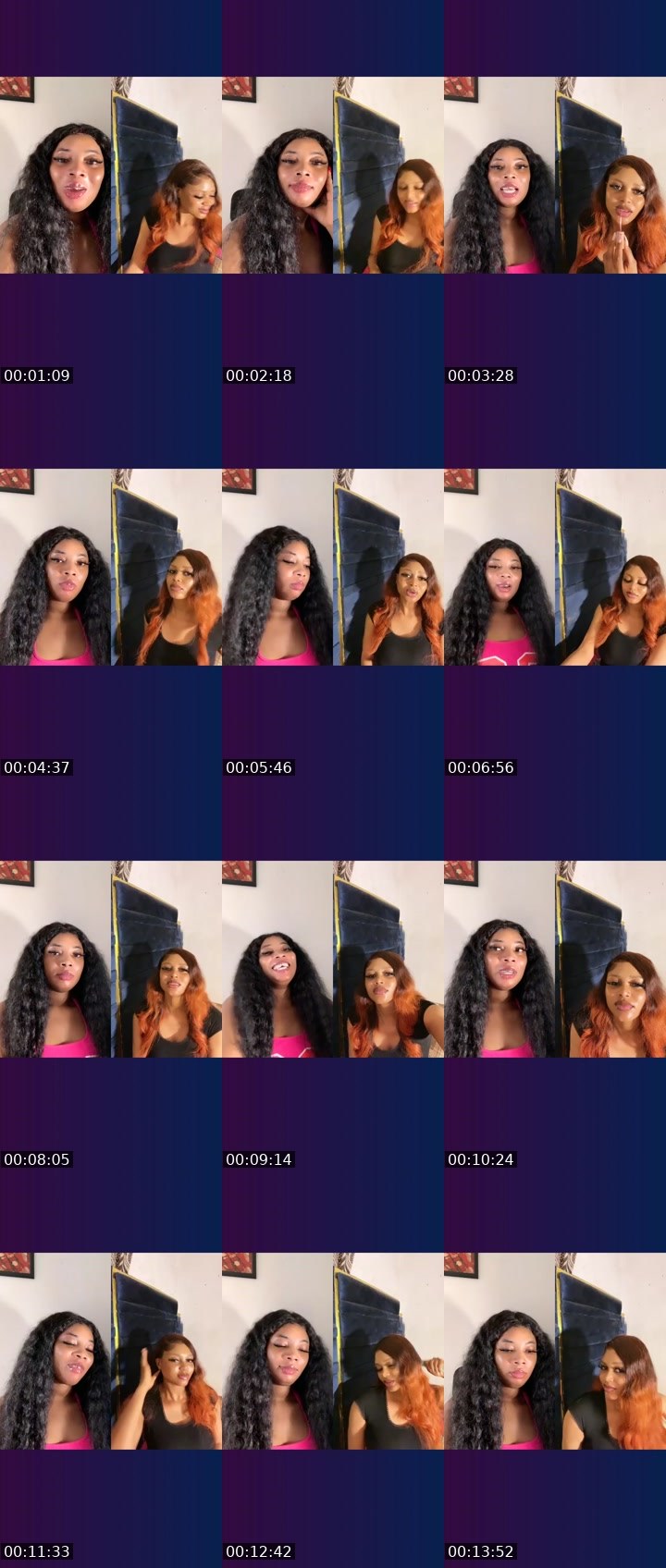 Contact-sheet preview of 🪽𝚁𝚊𝚌𝚑𝚎𝚕ꨄ💔's Liveme recording