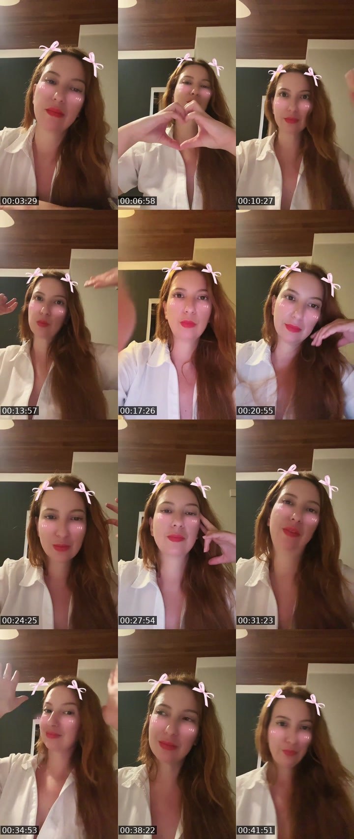 Contact-sheet preview of Ruiva Samantha's Liveme recording