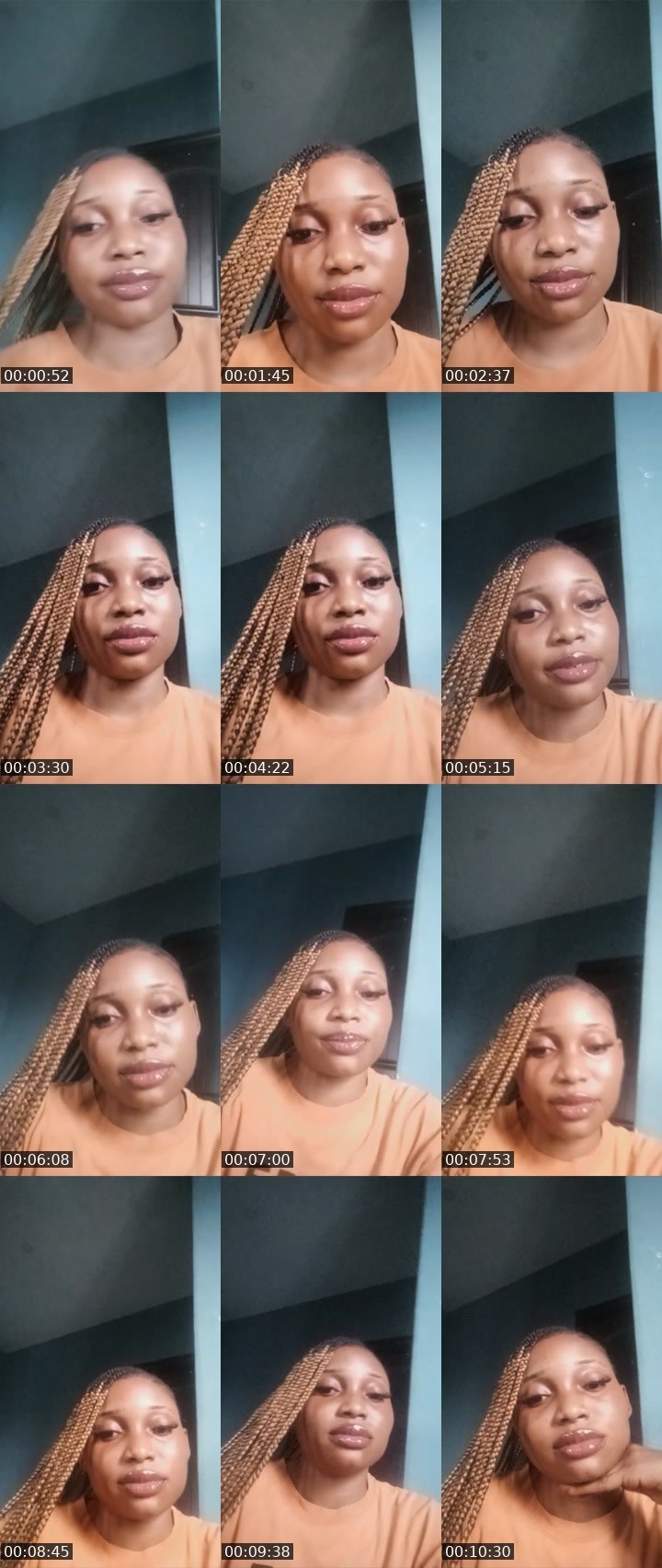 Contact-sheet preview of Progress Ohaka's Liveme recording