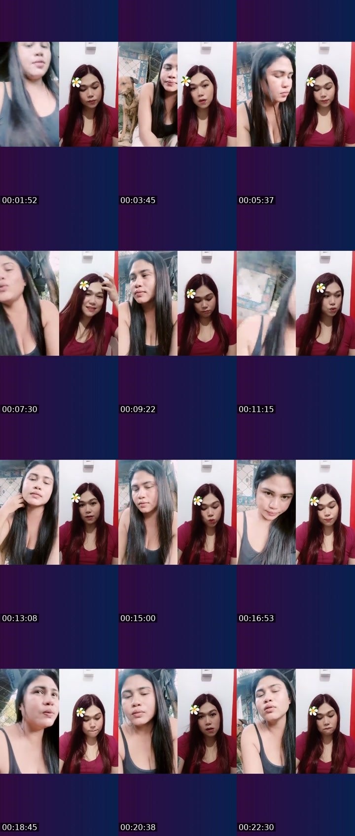 Contact-sheet preview of Belle💙's Liveme recording