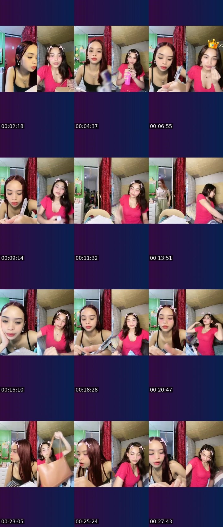 Contact-sheet preview of ♛ ₚₕ Nella ✨'s Liveme recording