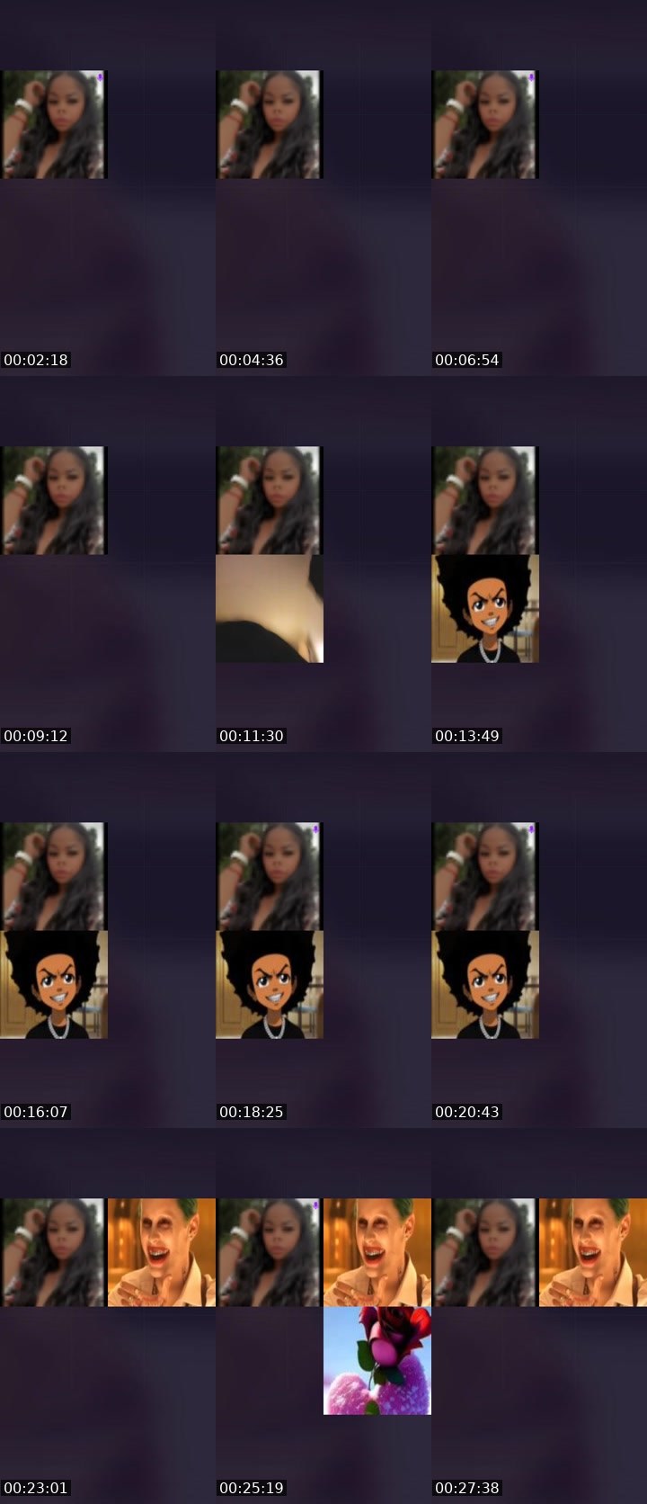 Contact-sheet preview of 🎭⃤ ČĤÚĹĂ 🇩🇴🇯🇲〽️'s Liveme recording