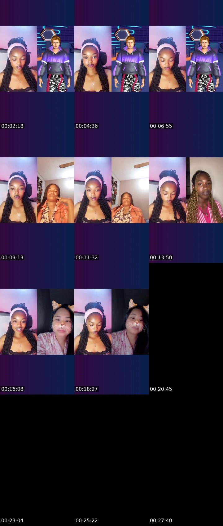 Contact-sheet preview of 🤸🏽💸_ֆɦǟɛʟʏ💜🕊️'s Liveme recording