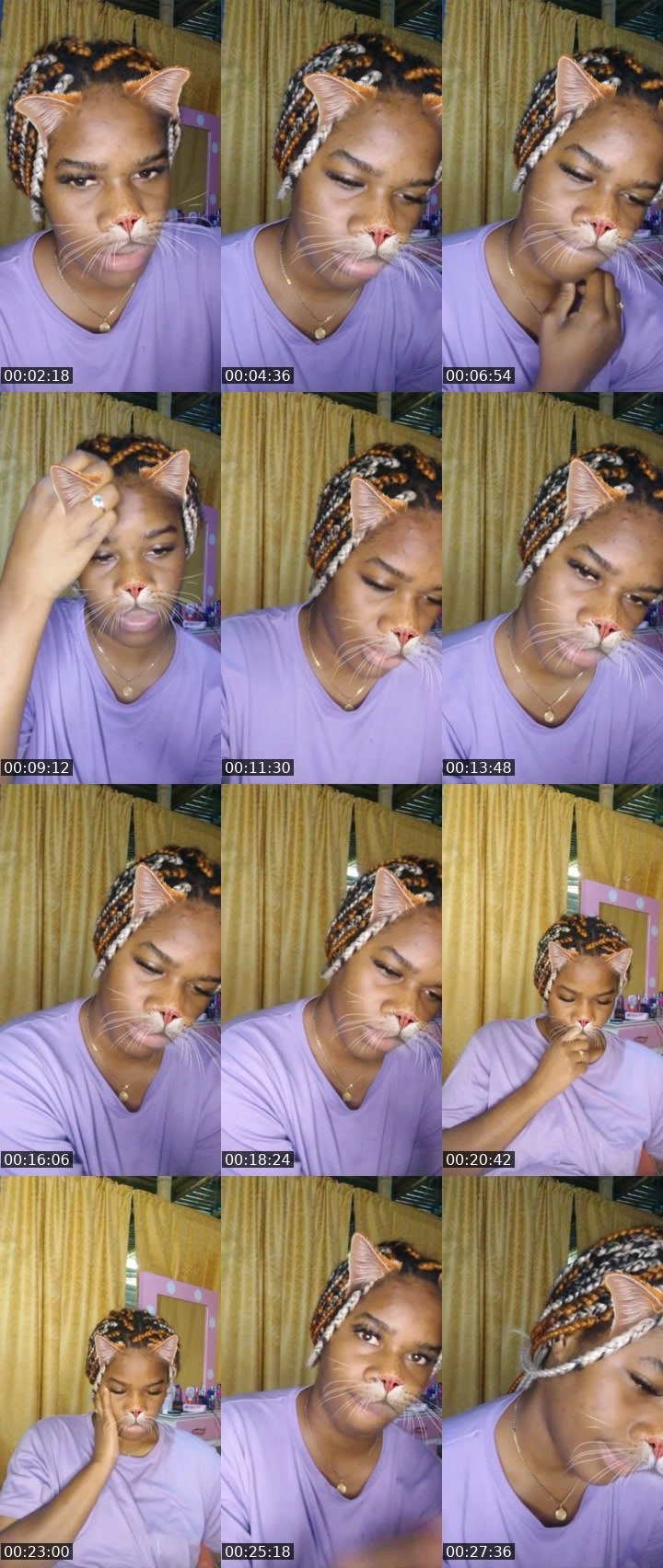 Contact-sheet preview of ☁️lola🌍😇's Liveme recording