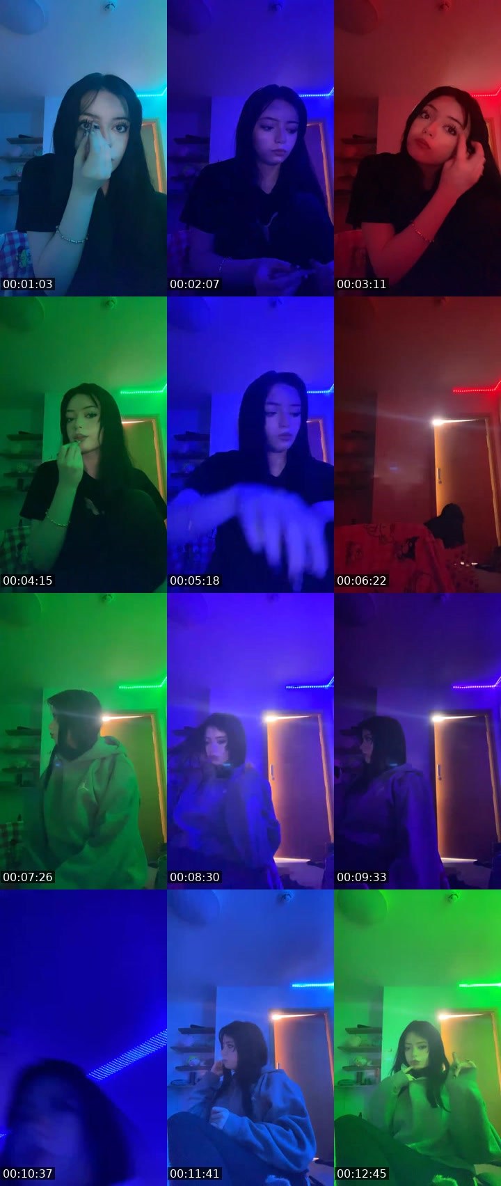 Contact-sheet preview of Kourtney42o's Liveme recording