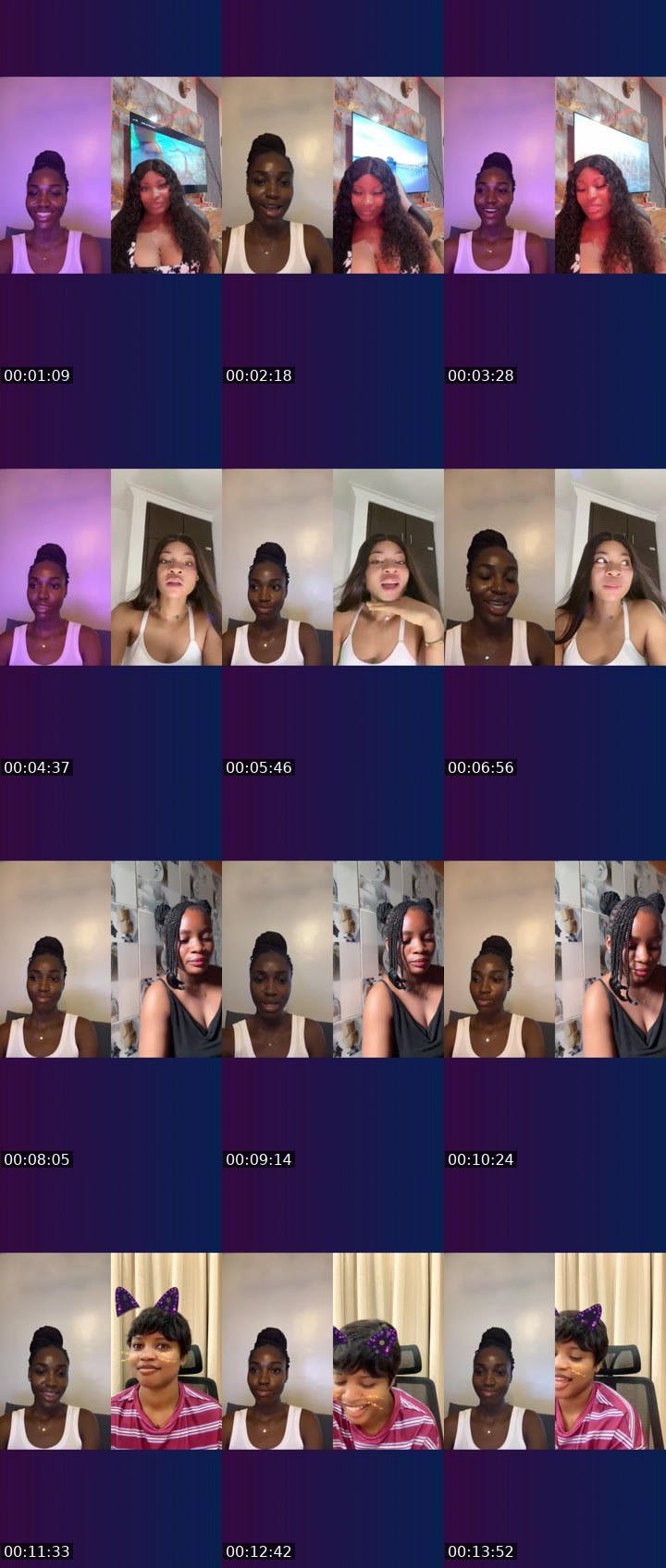Contact-sheet preview of Ava🕊️'s Liveme recording
