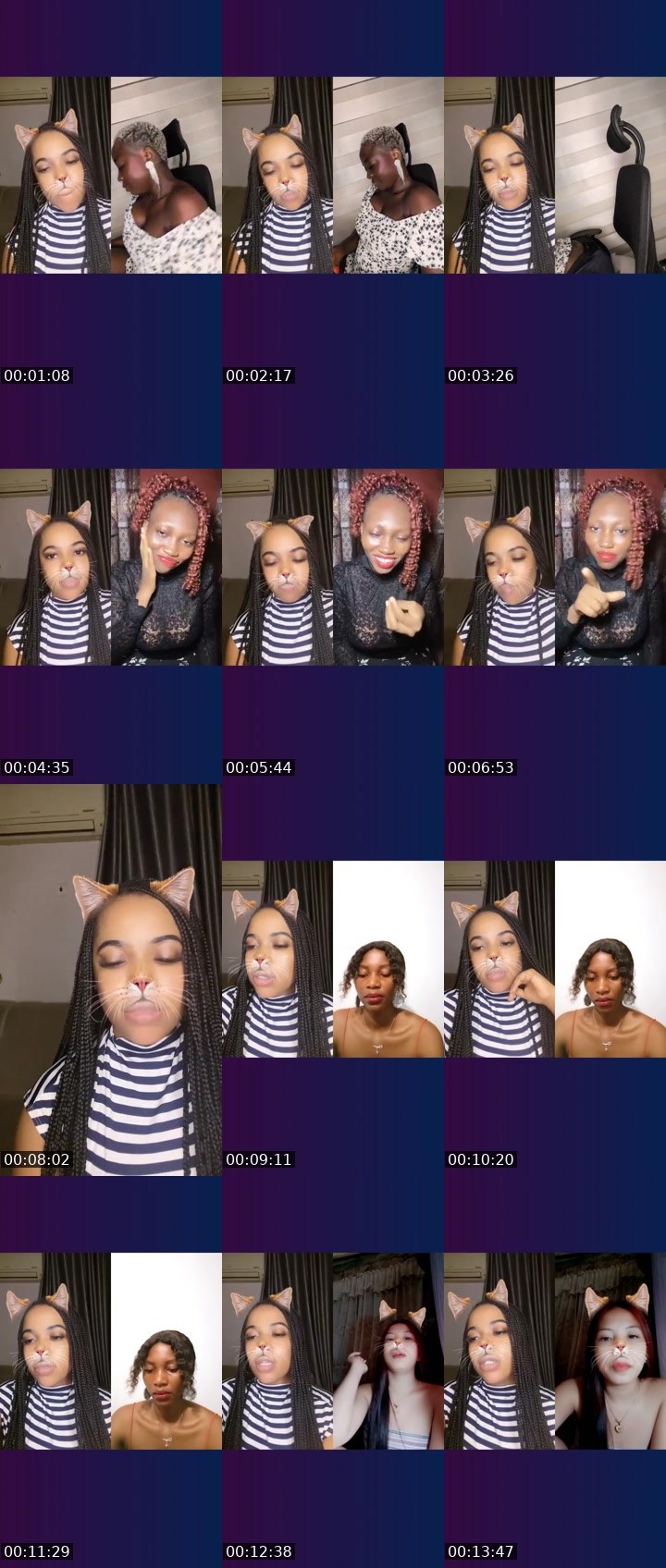 Contact-sheet preview of 🏦🕊️🪽CHLOE💜NOR🫆's Liveme recording