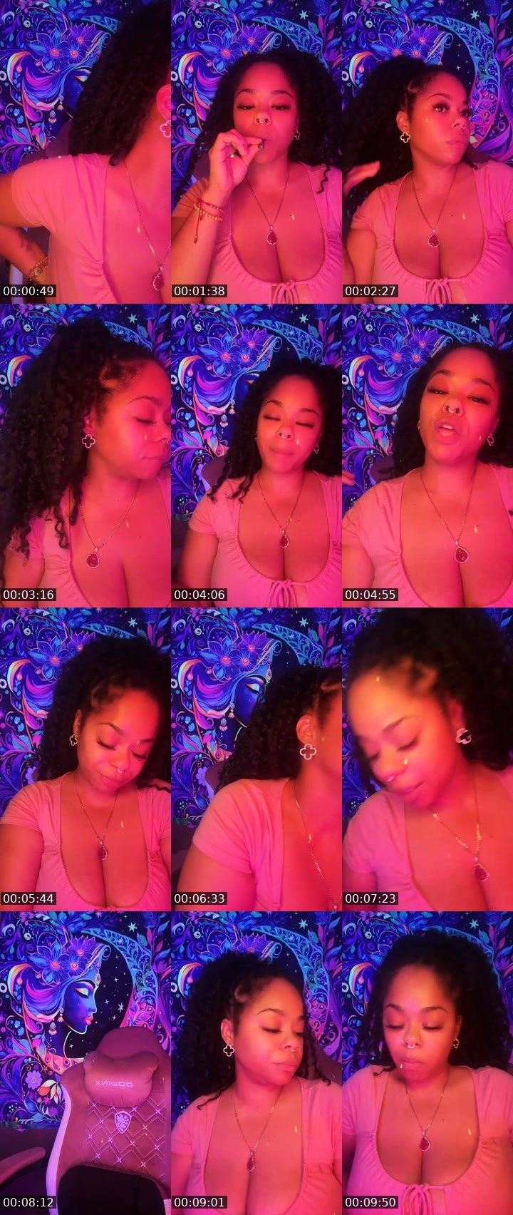 Contact-sheet preview of 🎭⃤ ČĤÚĹĂ 🇩🇴🇯🇲〽️'s Liveme recording