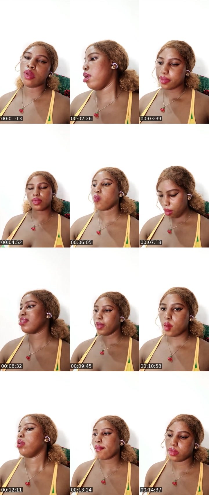 Contact-sheet preview of Caramel 🏦's Liveme recording