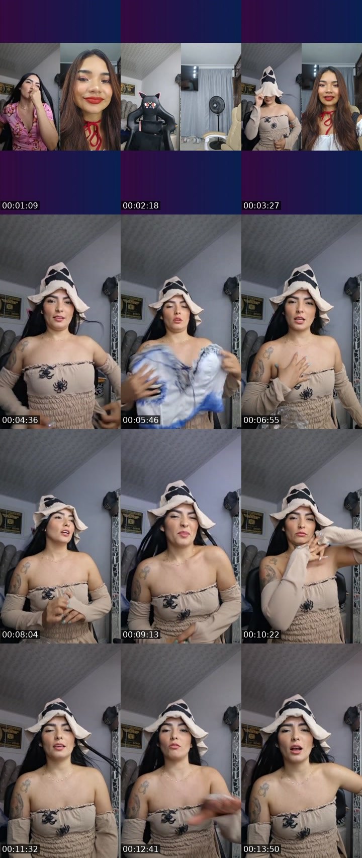 Contact-sheet preview of 🫦 flaka 🌈🔆's Liveme recording
