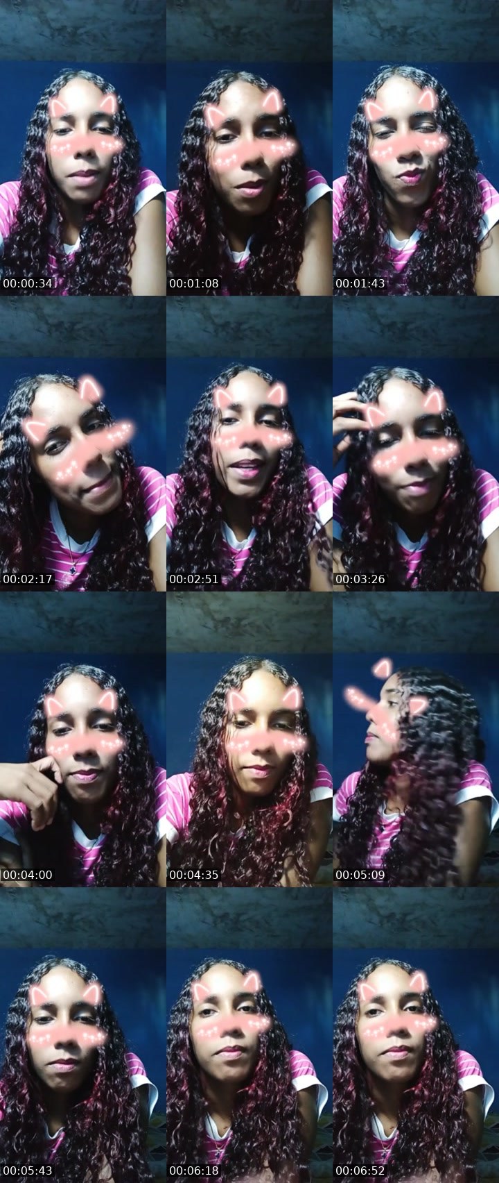 Contact-sheet preview of negrita🪩's Liveme recording