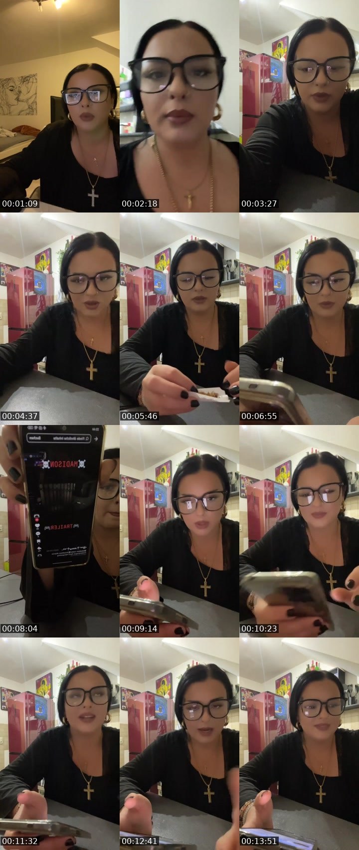 Contact-sheet preview of ღ TheHolyyMother ღ's Liveme recording