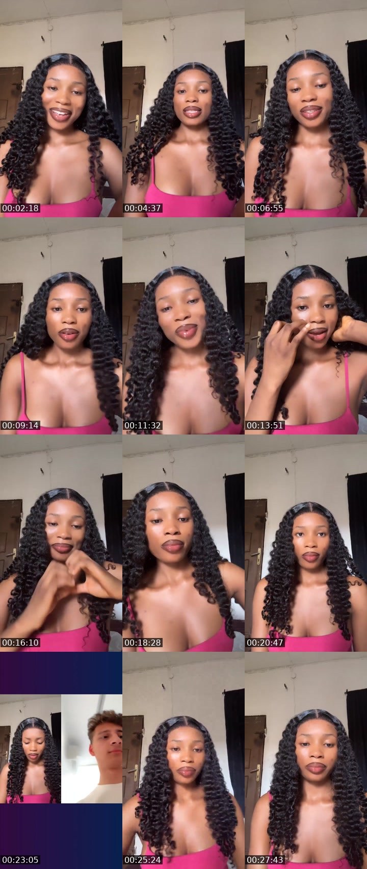 Contact-sheet preview of ~Nia🎀's Liveme recording