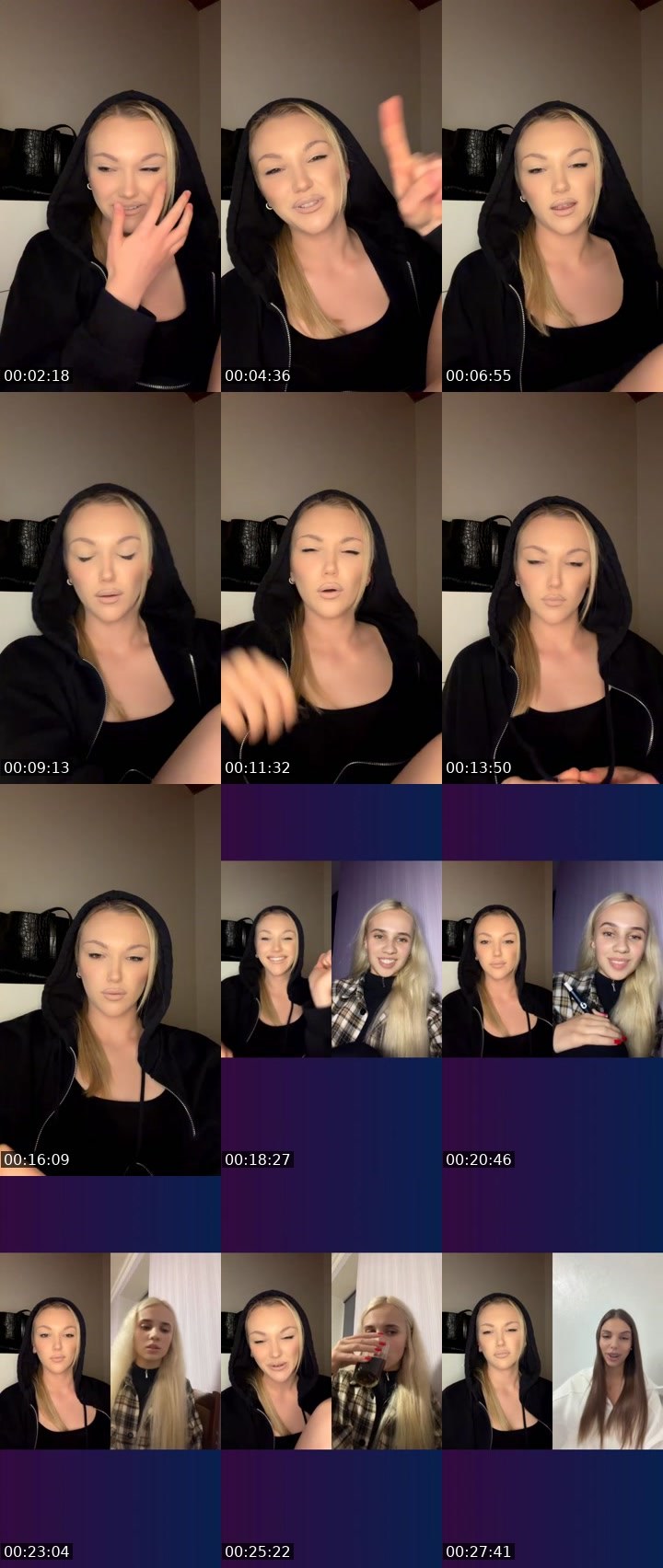 Contact-sheet preview of Essanta🖤's Liveme recording
