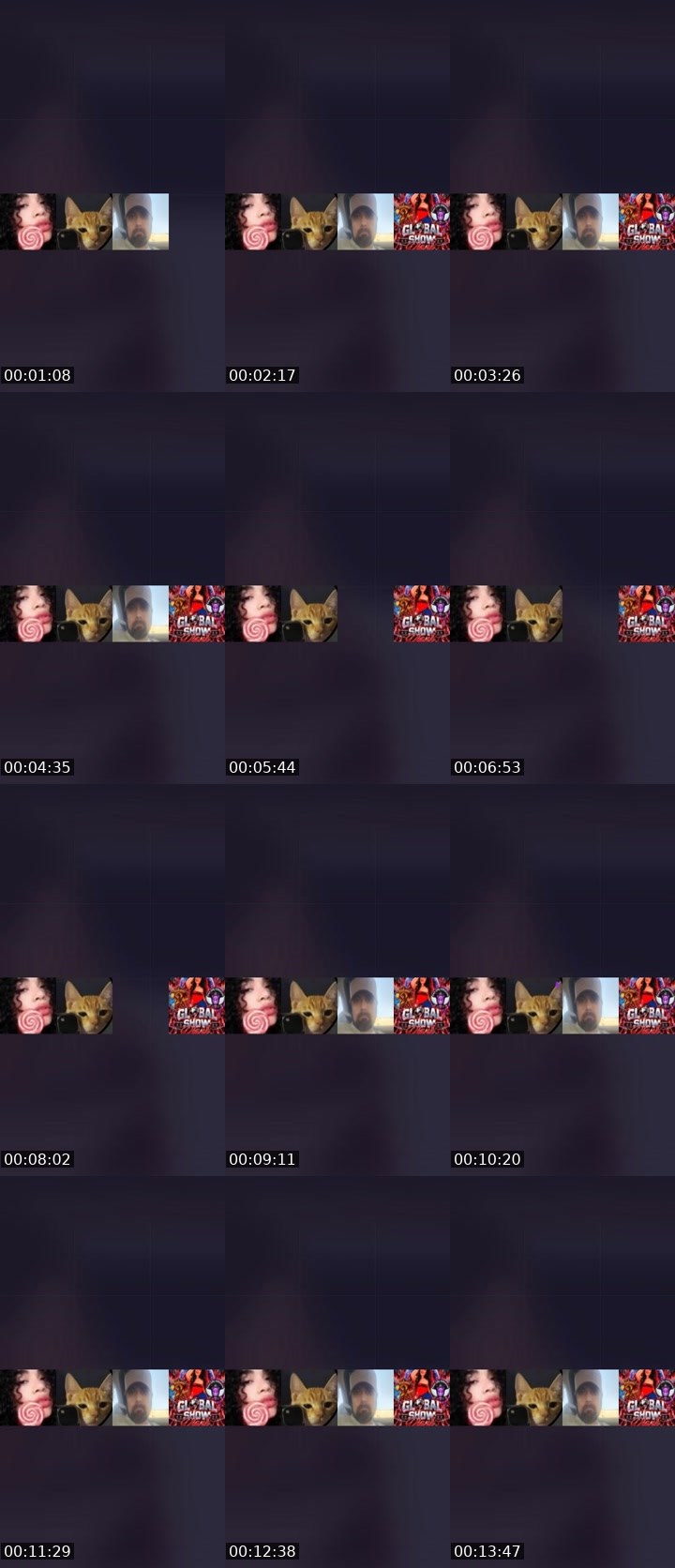 Contact-sheet preview of ༺🐷🅿︎🅴︎🅿︎🅰︎🌋༻'s Liveme recording