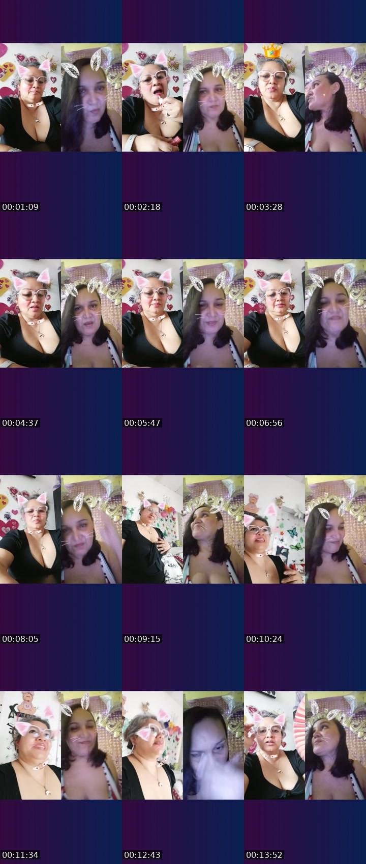 Contact-sheet preview of 🌐 ♡🔥Meche🕶's Liveme recording
