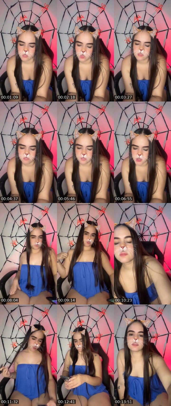 Contact-sheet preview of ✮⋆˙Paola🌸🧸's Liveme recording