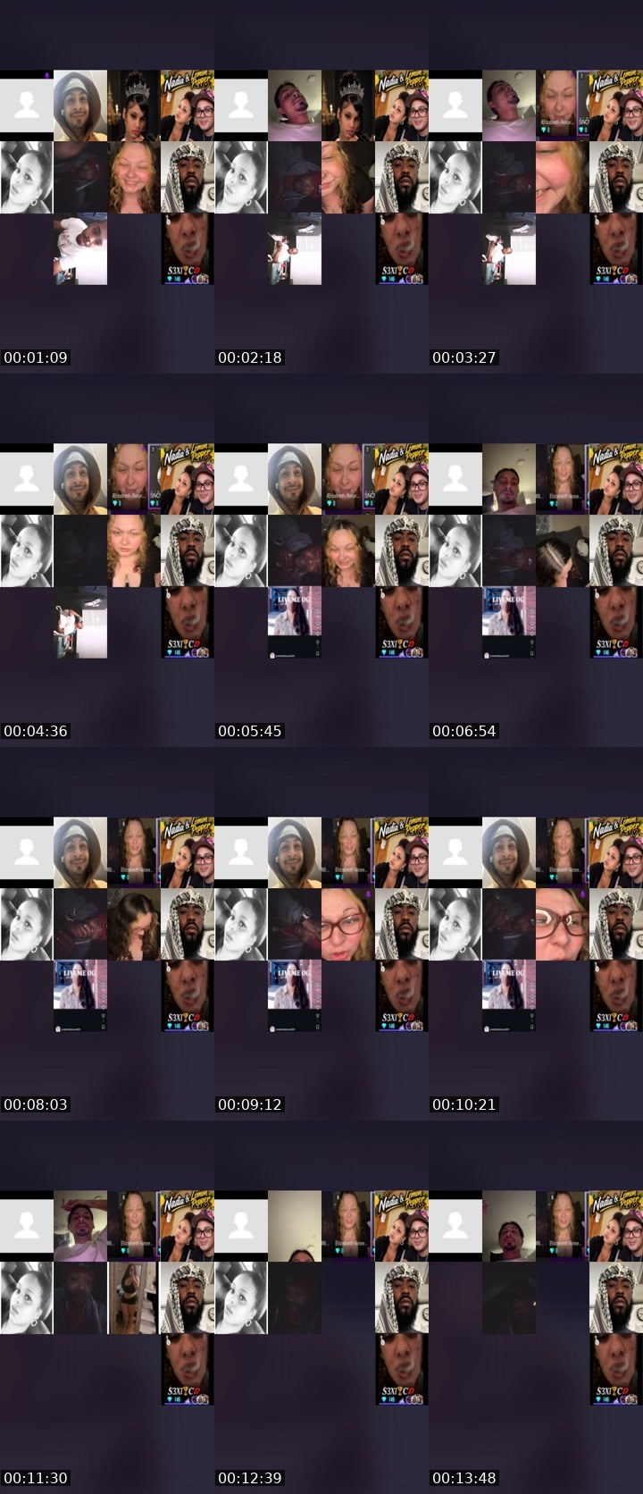 Contact-sheet preview of 𝓙𝓐𝓓𝓐💋's Liveme recording