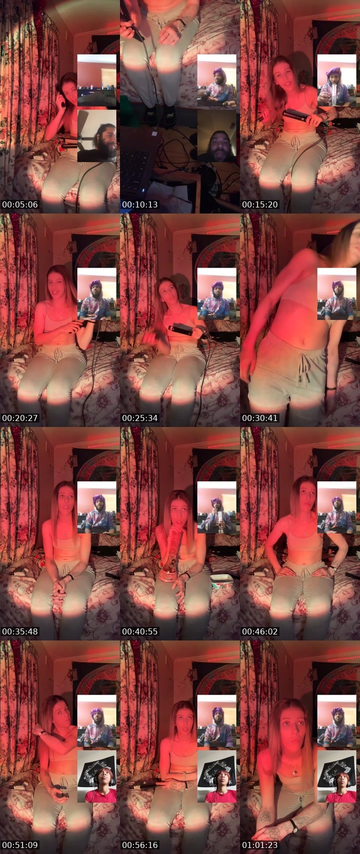 Contact-sheet preview of 𝑎𝑢𝑠𝑠𝑖𝑒🥛🍑's Liveme recording