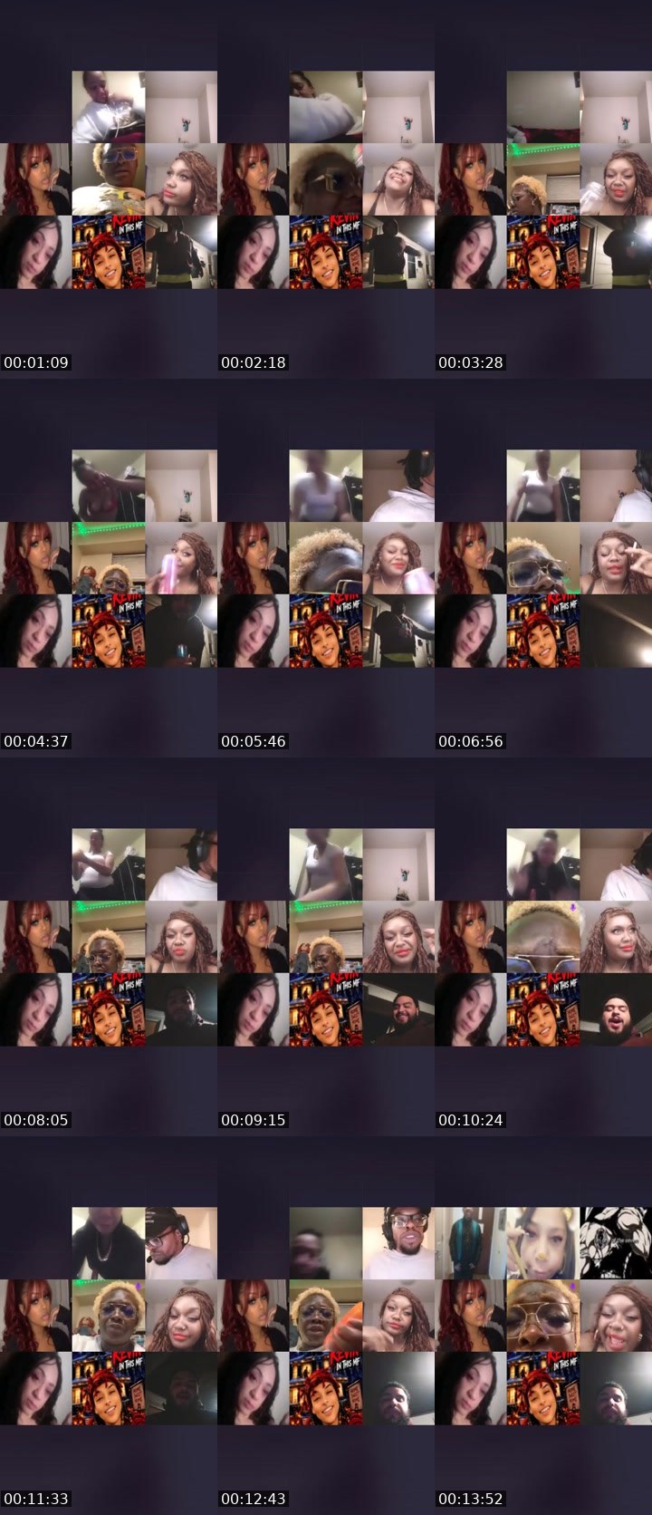 Contact-sheet preview of ᗰᗩᖇY ᒍᗩᑎᗴ🌬️🖤's Liveme recording