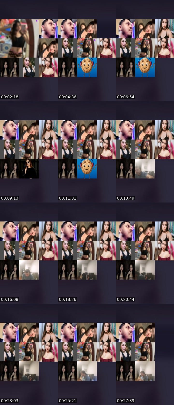 Contact-sheet preview of ㋡👸🏻lei🍓's Liveme recording