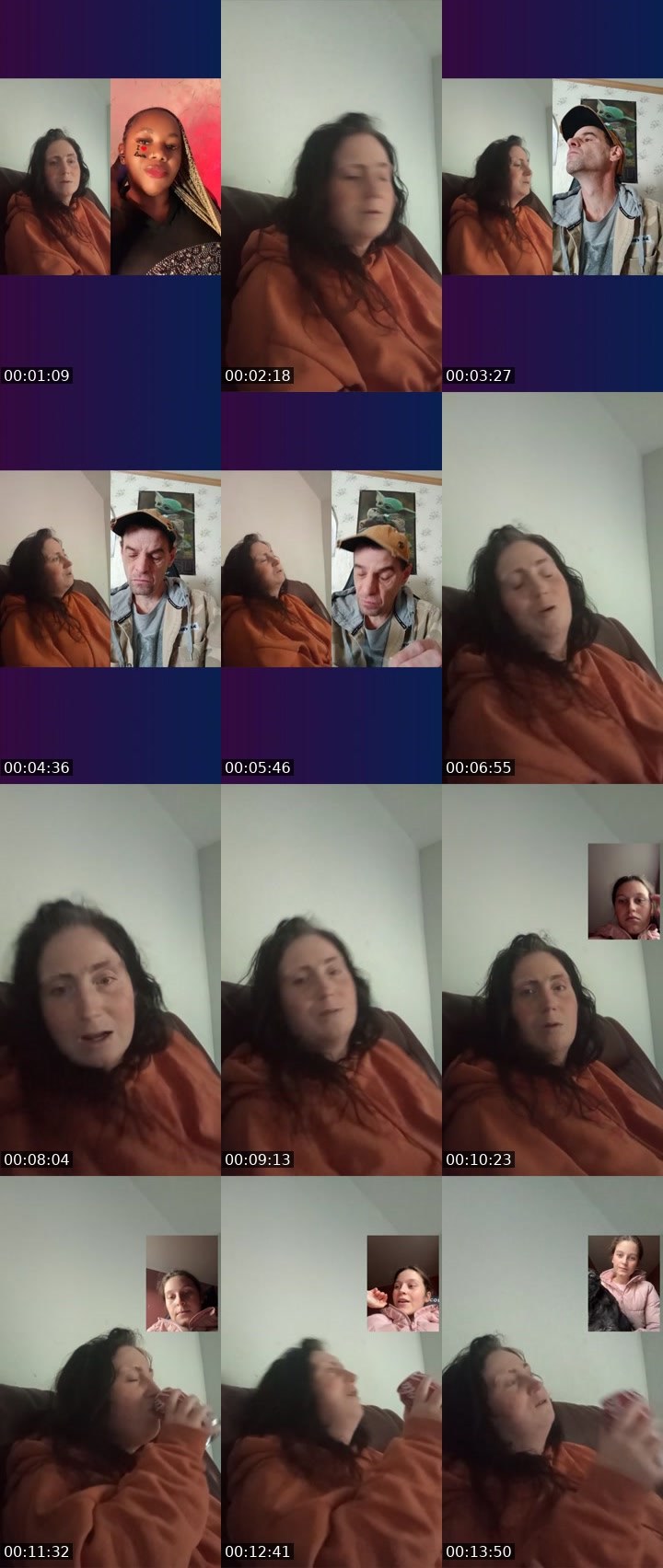 Contact-sheet preview of Irish Christina ❤️'s Liveme recording