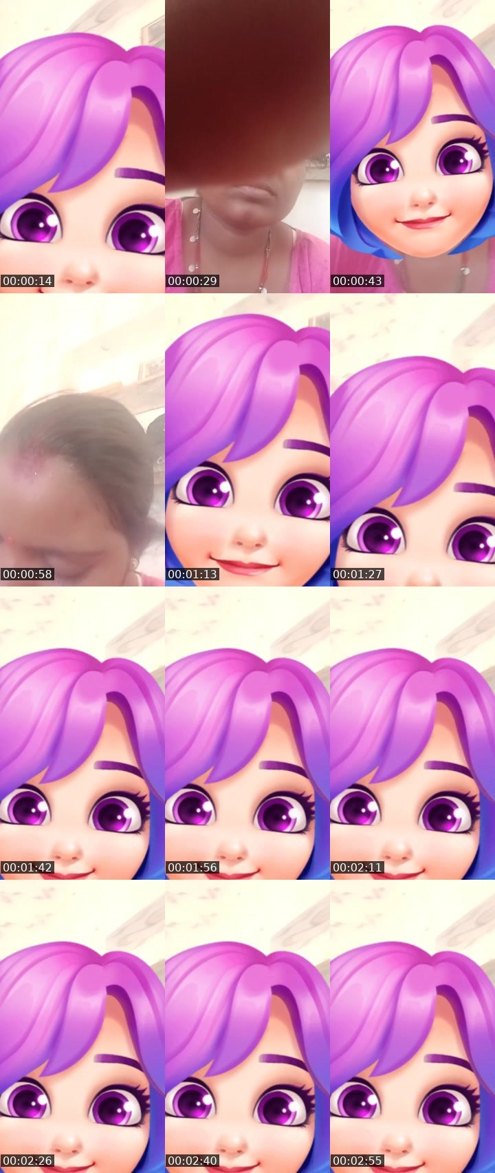 Contact-sheet preview of Pooja 🫶💕's Liveme recording