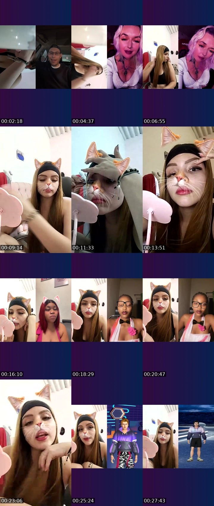 Contact-sheet preview of 🌐Vale13🕷️'s Liveme recording