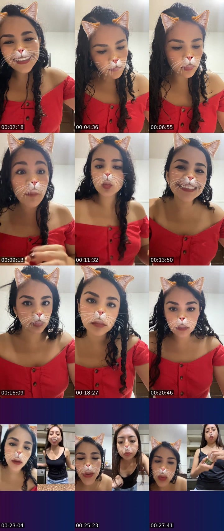 Contact-sheet preview of 🌐19K.Paola🧸👻♥️'s Liveme recording