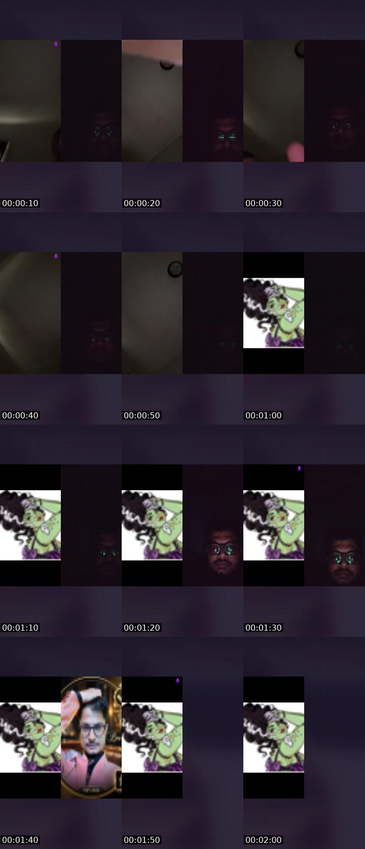 Contact-sheet preview of 🍄Vuduchiild17🍄's Liveme recording