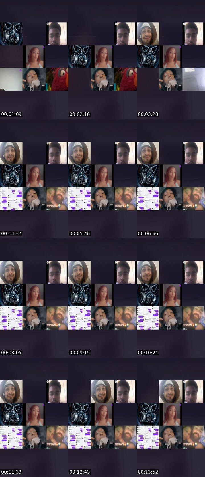 Contact-sheet preview of 𝓙𝓐𝓓𝓐💋's Liveme recording