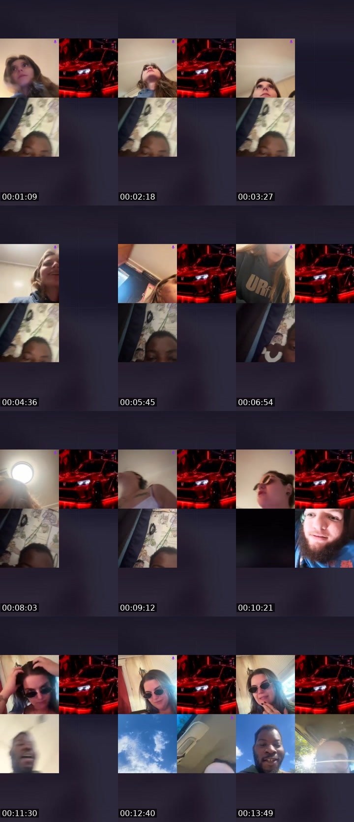 Contact-sheet preview of 𝘬​ᥴ ꪖ​ꪀ​ꪀ🔆's Liveme recording