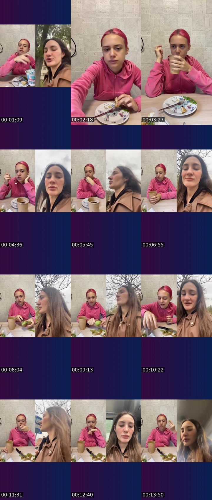 Contact-sheet preview of Olya_Pink🎀's Liveme recording