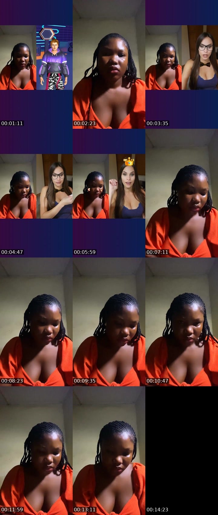 Contact-sheet preview of Bella pretty 💝💝💝's Liveme recording