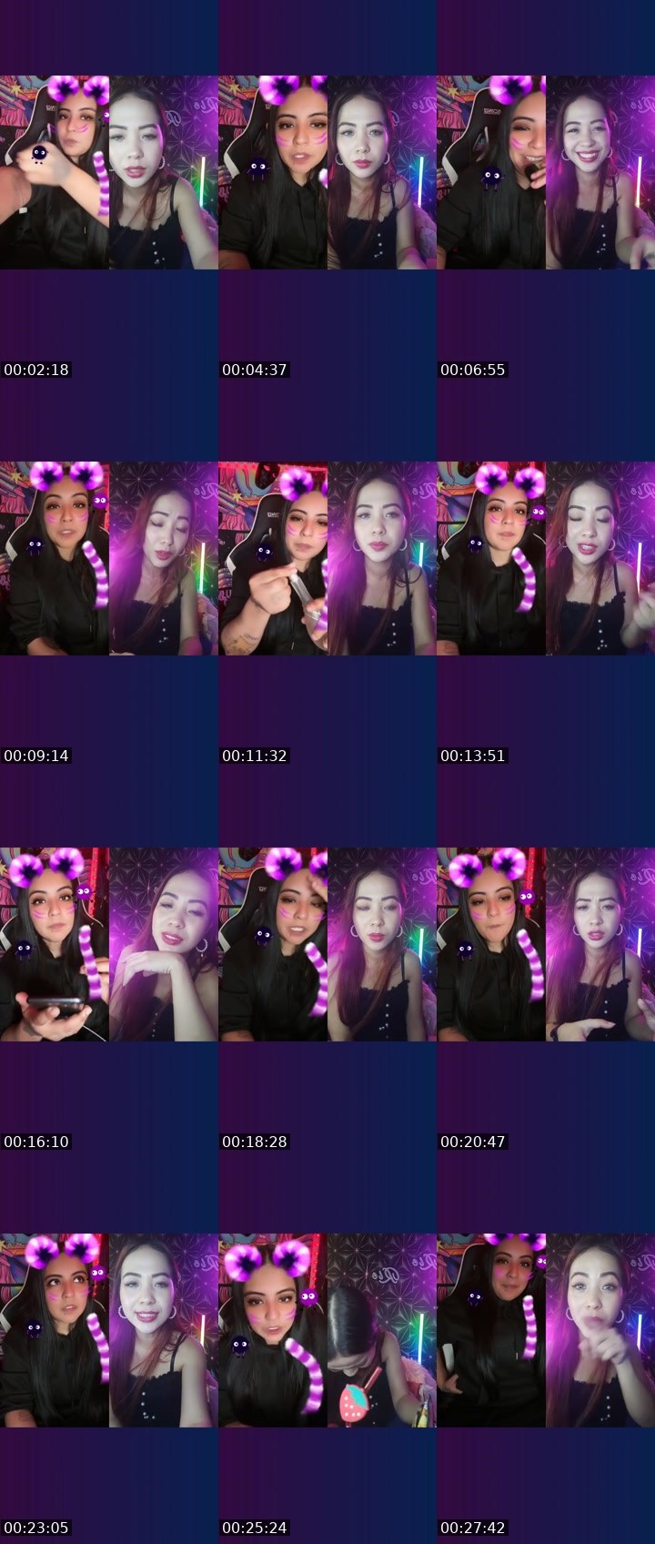 Contact-sheet preview of 🥨P4nda20⭕️ulala🖤🌈's Liveme recording