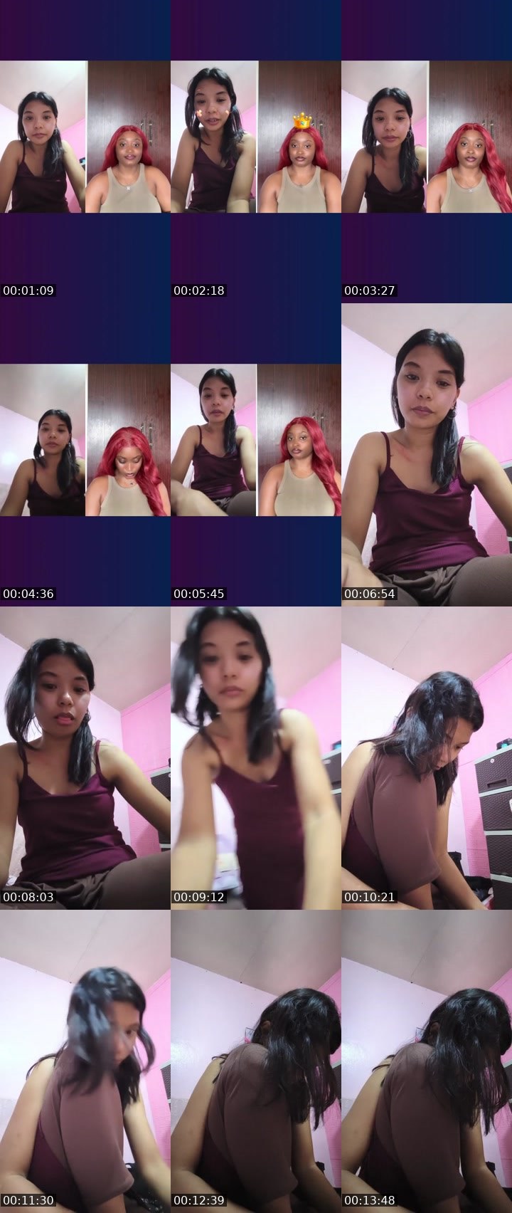Contact-sheet preview of 😋👸NaLi🦢's Liveme recording