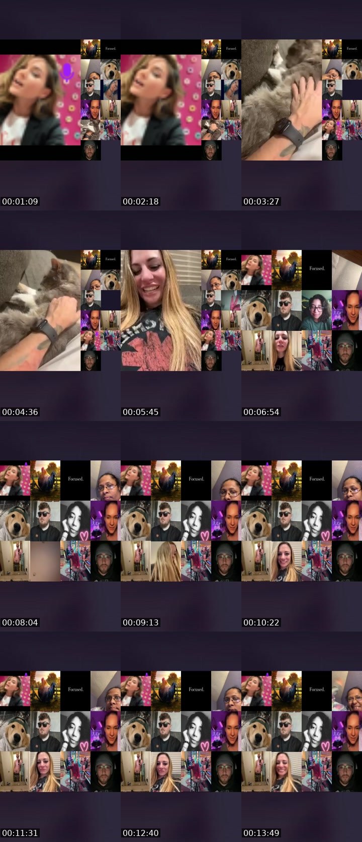 Contact-sheet preview of Nastya🦊FOX's Liveme recording