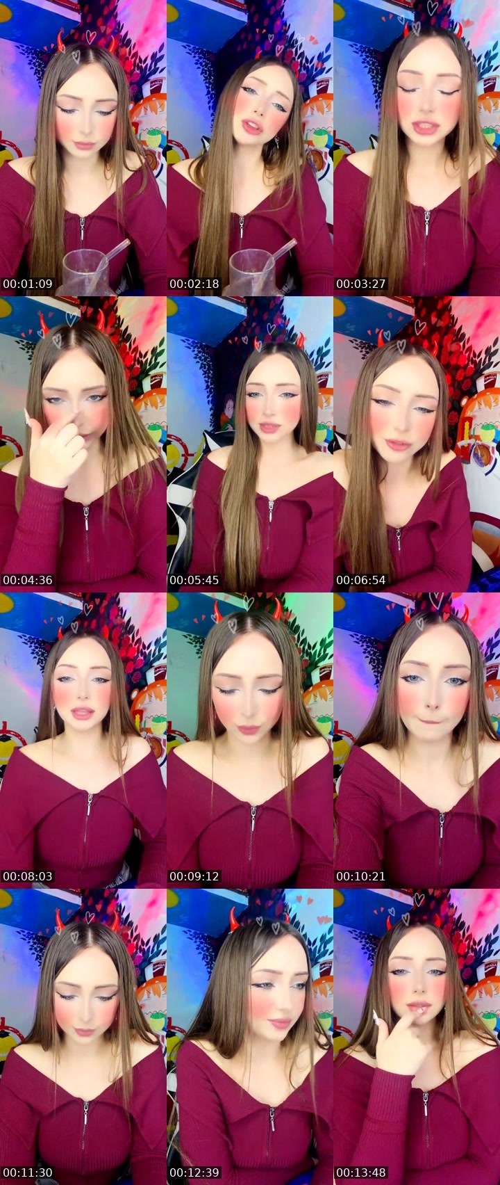 Contact-sheet preview of ᴋɪꜱꜱ🇰🇿ᴅɪᴅɪꜱʜᴋᴀ's Liveme recording