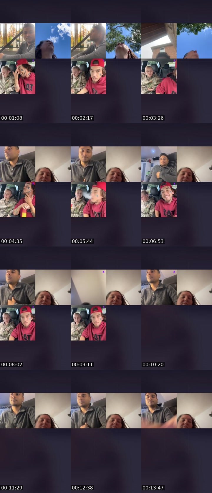 Contact-sheet preview of Flight 401👻's Liveme recording