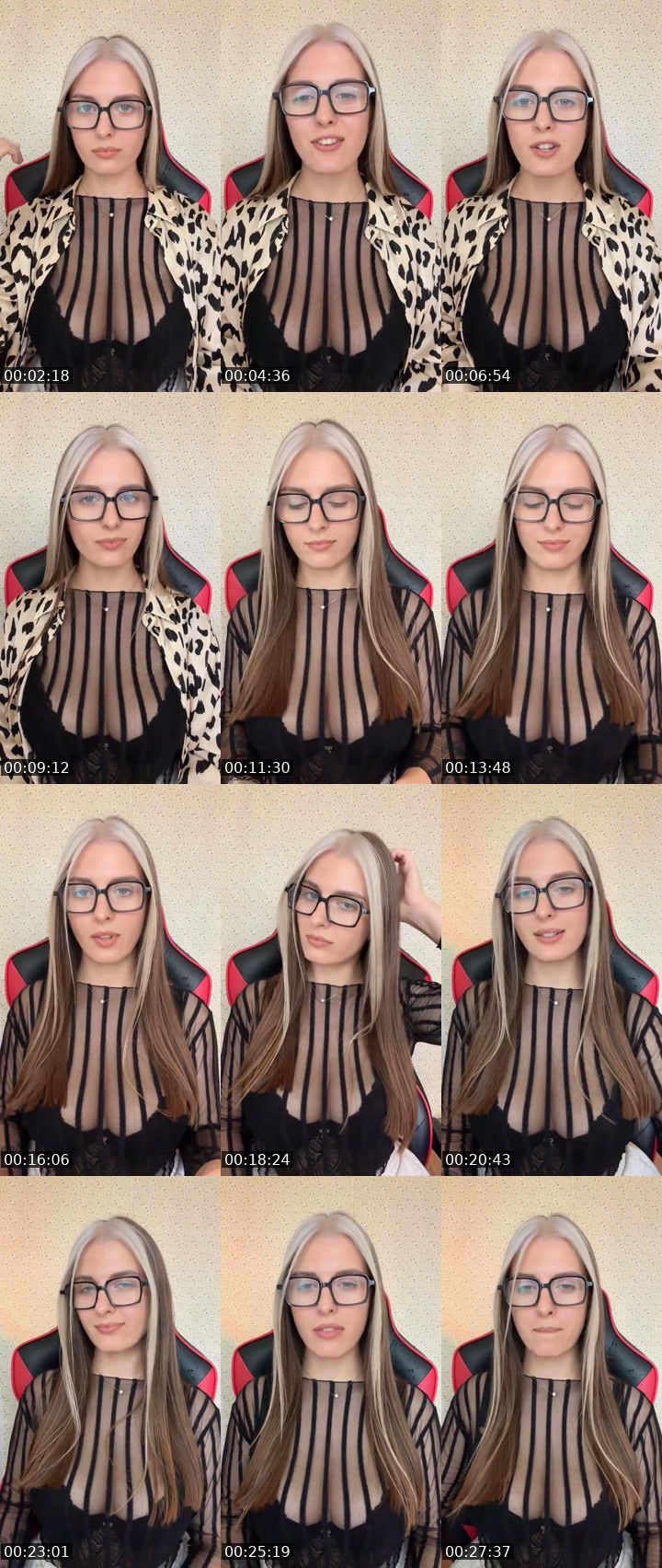 Contact-sheet preview of Yana🤓71k left🤞's Liveme recording