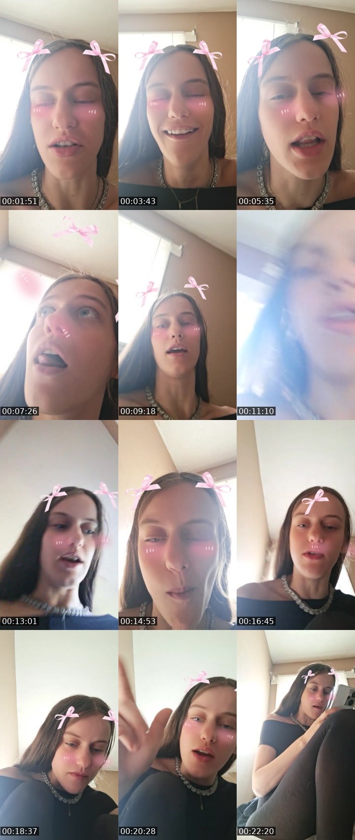 Contact-sheet preview of tele:@lolaamazing's Liveme recording
