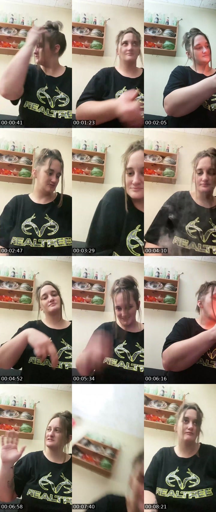 Contact-sheet preview of Prettycurls's Liveme recording