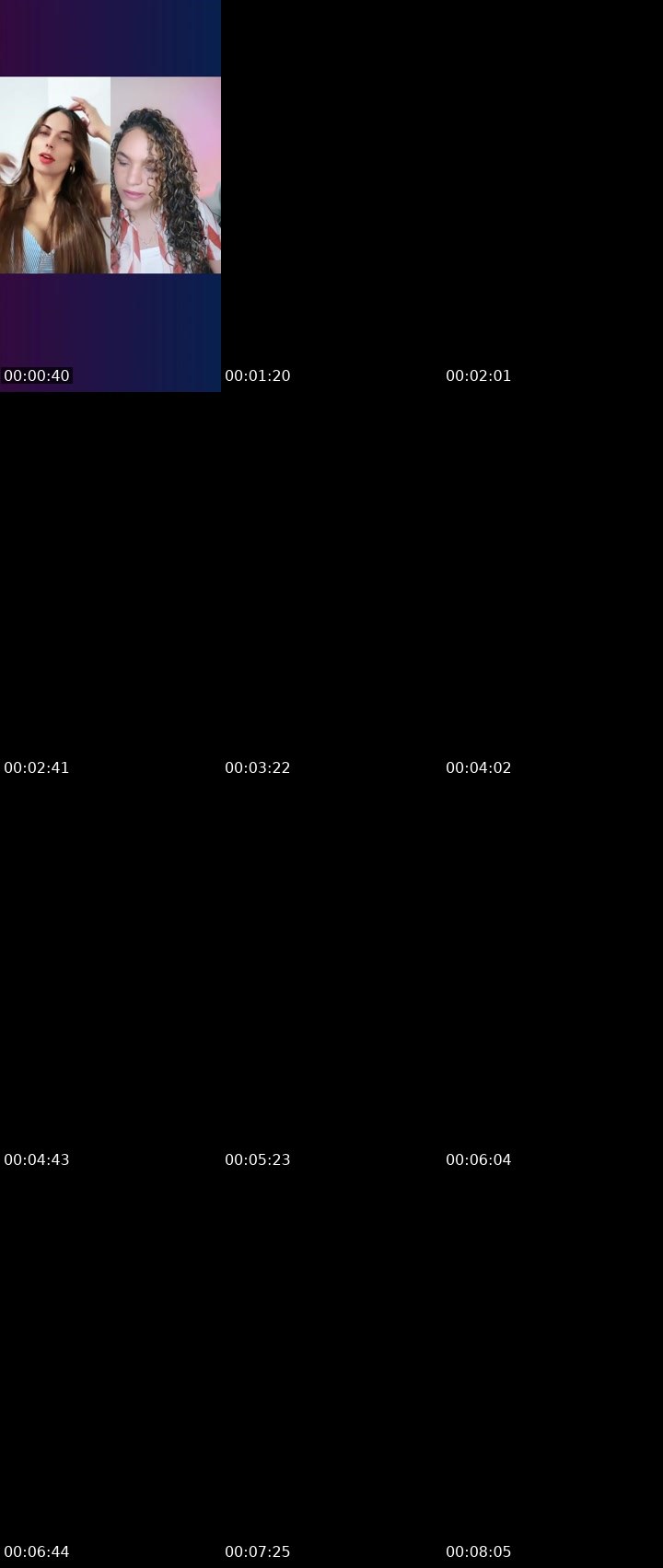 Contact-sheet preview of Maeva 🥂's Liveme recording